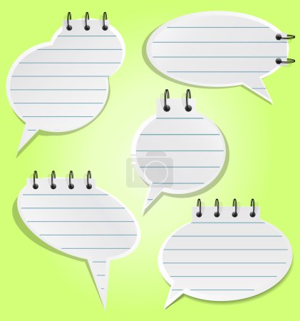 Speech bubbles in the notepad style