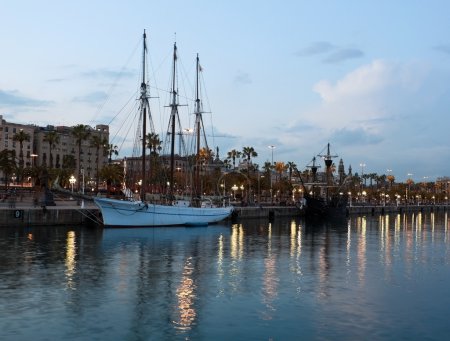 Barcelona ships at pier