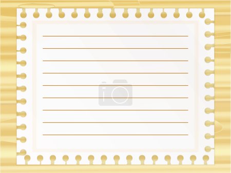 Spiral notepad sheet on wood background