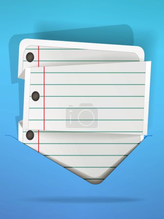 Speech bubble in folded notepad list style