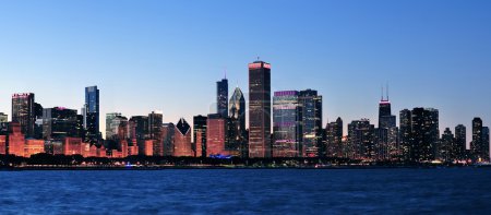 Chicago night panorama