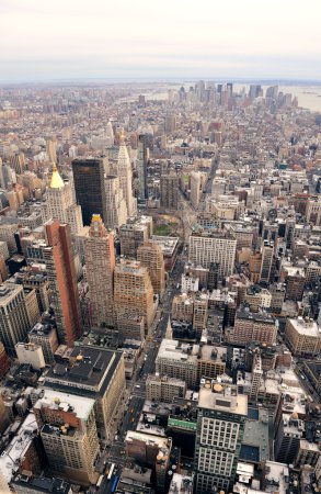 New York City Manhattan downtown skyline