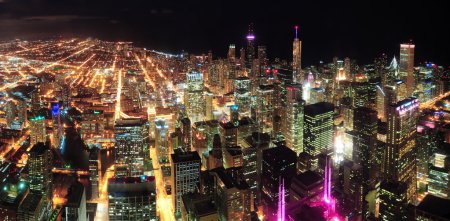 Chicago Night view panorama