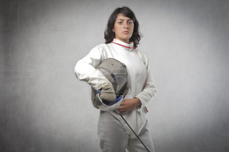 Young female fencer