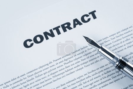 Contract with pen