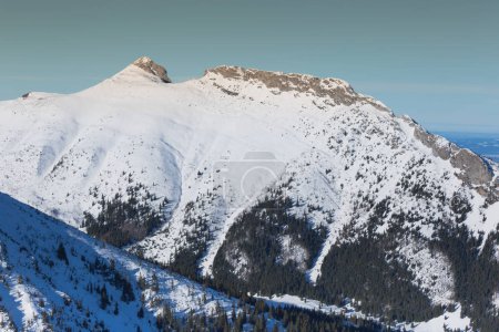 Winter view to Giewont in Tatra mountains in Zakopane,Poland