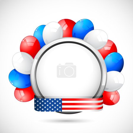 American Badge with Ballon