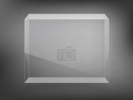 Transparent glass showcase box