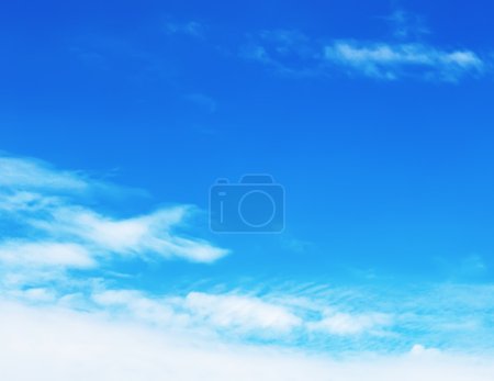 Sky with white soft clouds