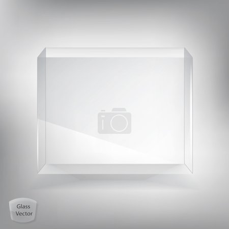 White glass transparent box