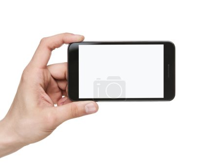 Blank mobile smart phone with clipping path