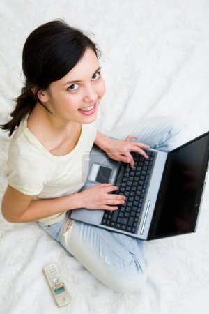 Girl with laptop