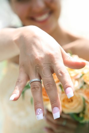 Brides hand