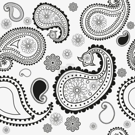 Eastern pattern in black and white