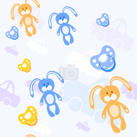 Color baby pattern, vector illustration