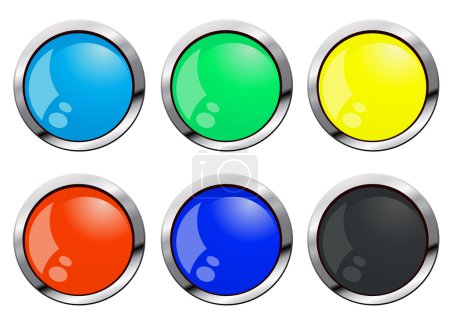 Colorful glossy buttons