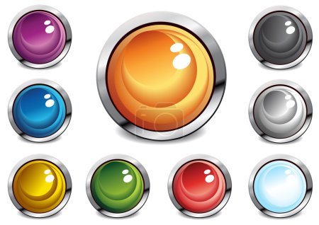 Glossy color buttons