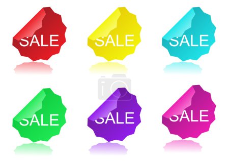 Glossy sale tag stickers