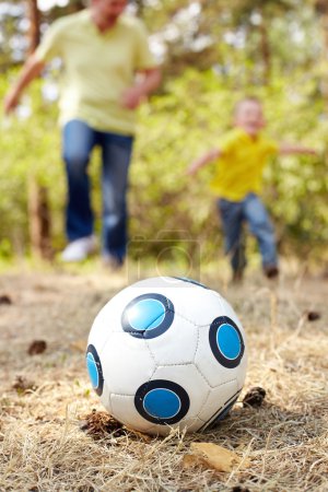 Ball on grassland