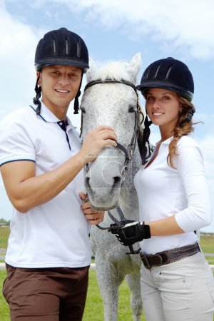 Couple and horse