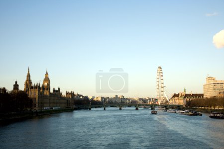 London Landscape Westminster and London Eye